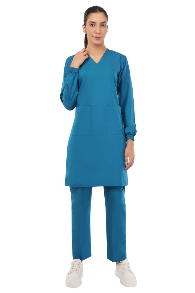 Modest v-neck Womens Scrub